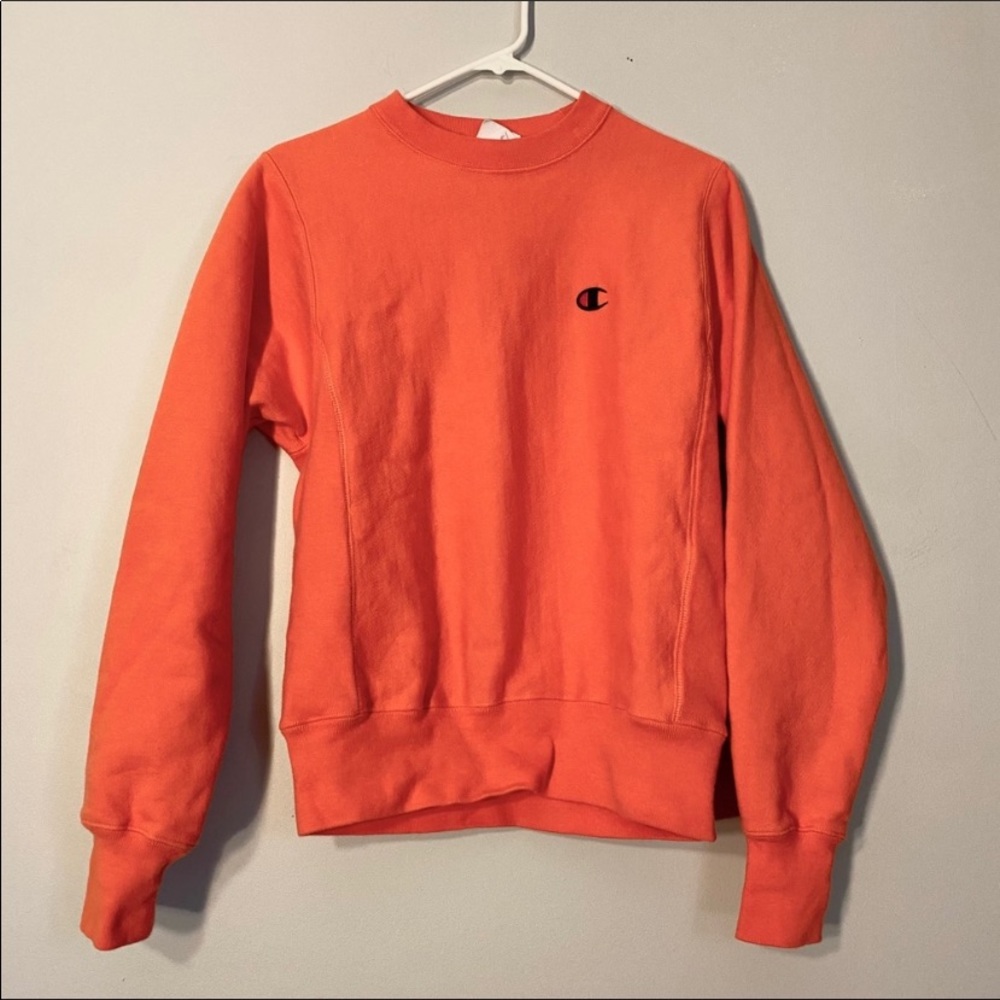Champion Reverse Weave Crewneck Sweatshirt Coral